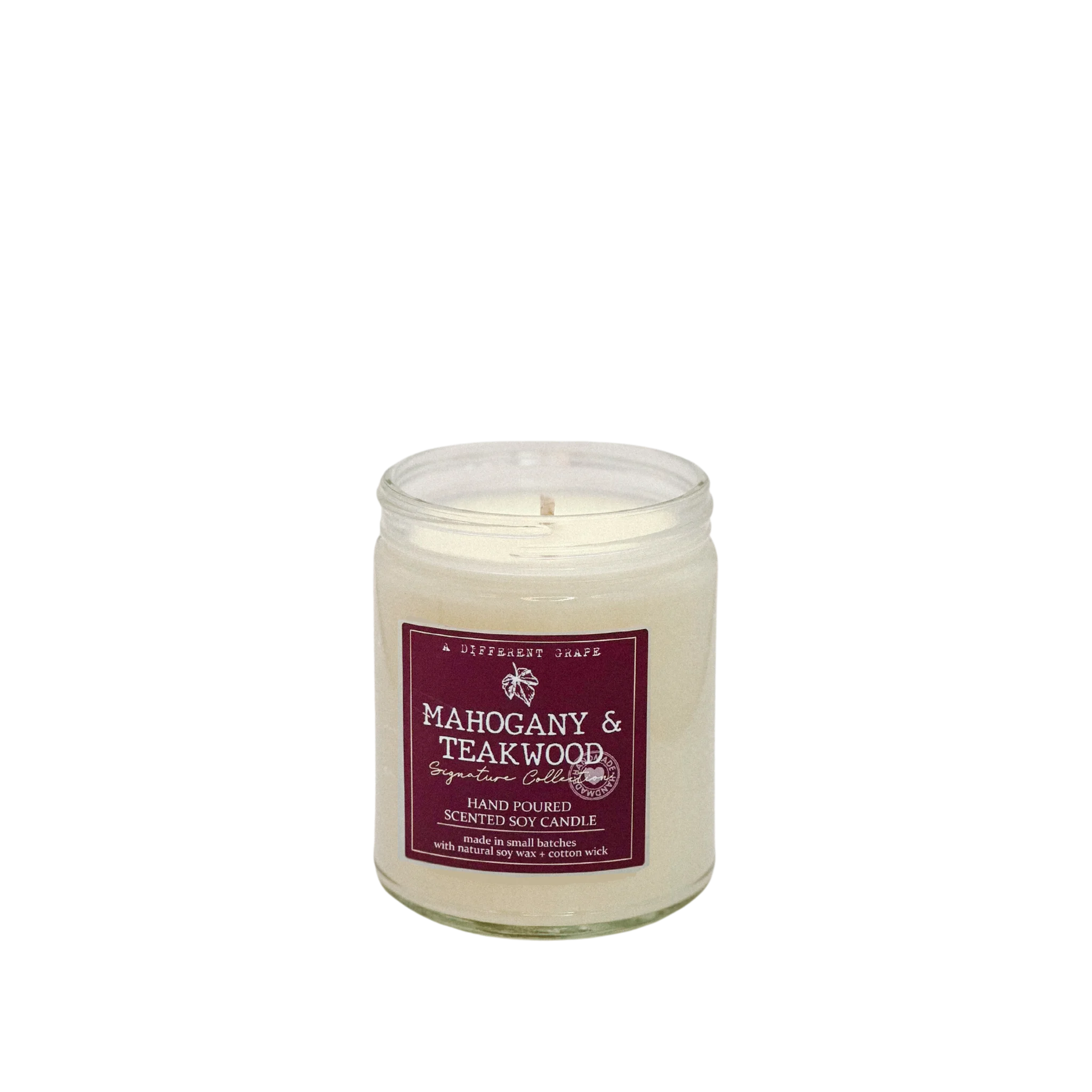 Mahogany Teakwood Candle Warm Mahogany Candle A Different Grape